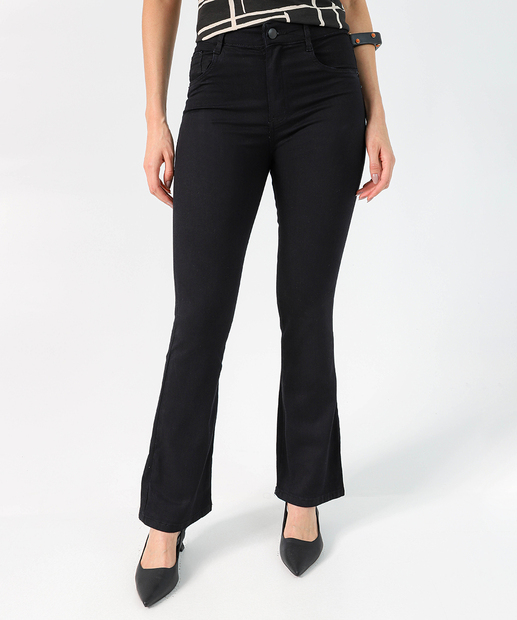 Calça Jeans Flare Feminina Petit Preto