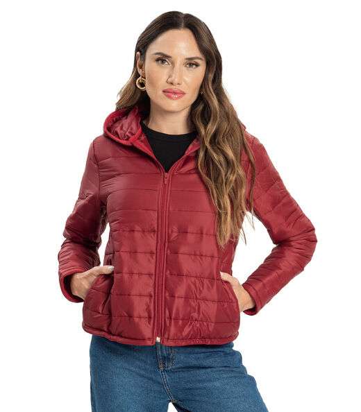 Image_Jaqueta Puffer Feminina Capuz Matelassê Endless Vermelho
