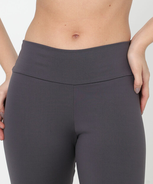 Calça Feminina Legging Fitness Básica Marisa Cinza