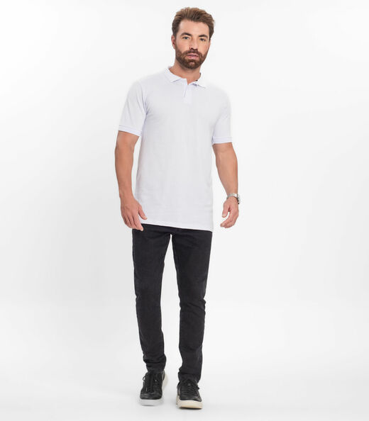 Polo Masculina Select Branco