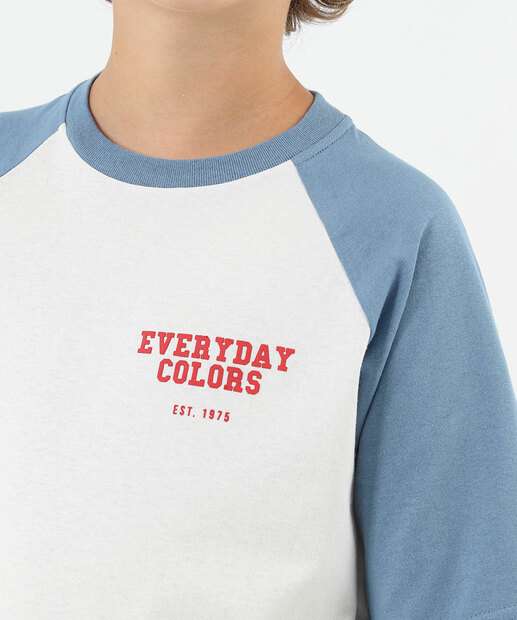 Camiseta Juvenil Estampada Marisa Tam 10 a 16 Azul