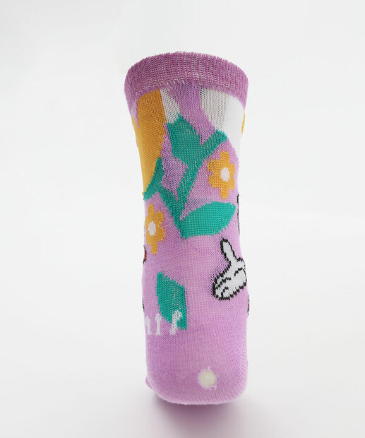 Kit 2 Meias Infantil Estampa Minnie Disney Rosa