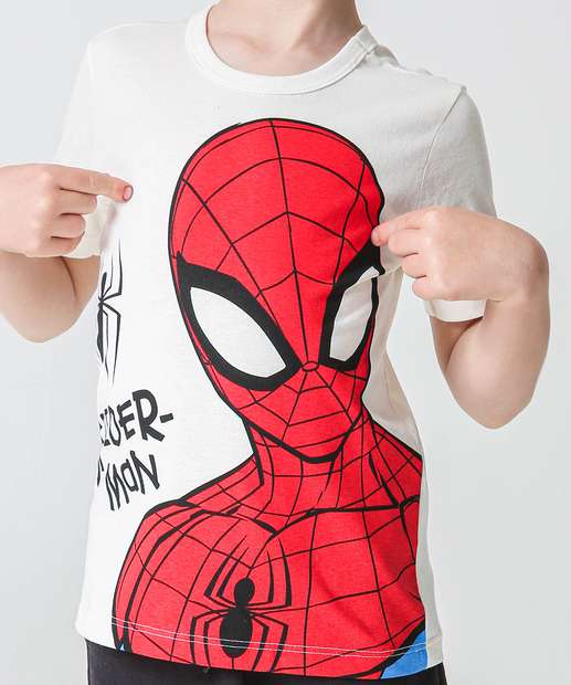 Camiseta Infantil Homem Aranha Marvel Tam 4 a 10