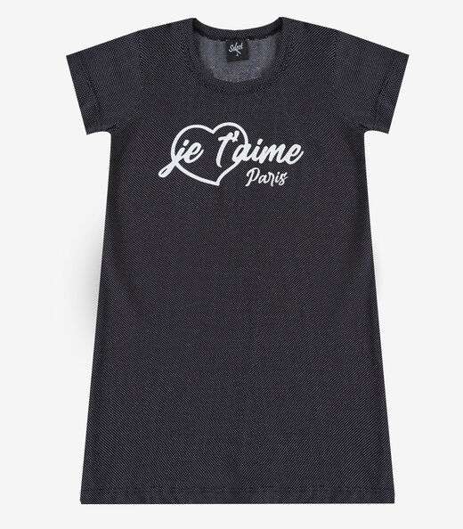 Image_Vestido Feminino Infantil em Molecotton Select Preto