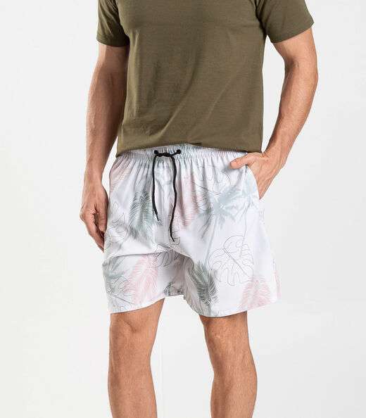 Bermuda Masculina De Microfibra Long Bong Branco