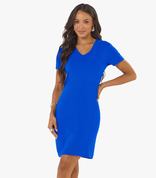 Image_Vestido Curto Feminino Ribana Canelada Rovitex Azul