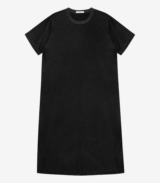 Vestido Super Midi Plus Size Secret Glam Preto