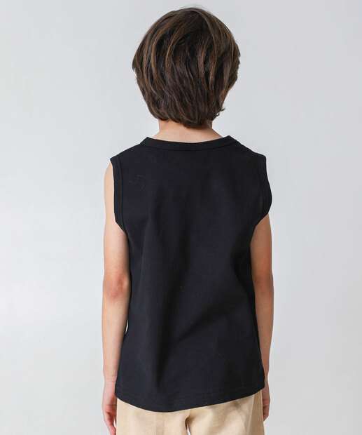 Regata Infantil Homem de Ferro Tam 4 a 10 Preto