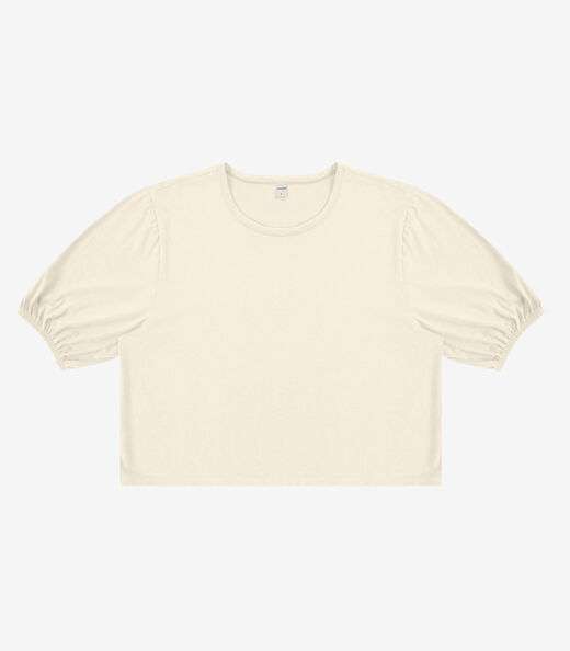 Blusa Manga Camponesa Feminina Rovitex Bege