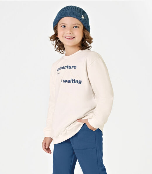 Conjunto Blusão Com Calça Masculino Trick Nick Bege
