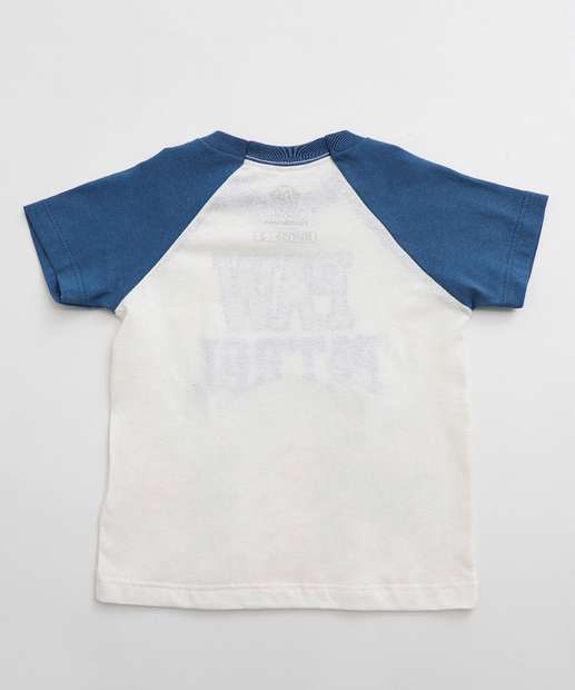 Camiseta Infantil Patrulha Canina Tam 1 a 3 Branco