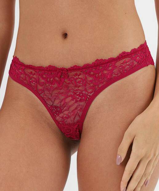 Calcinha Biquíni Renda Marisa Rosa