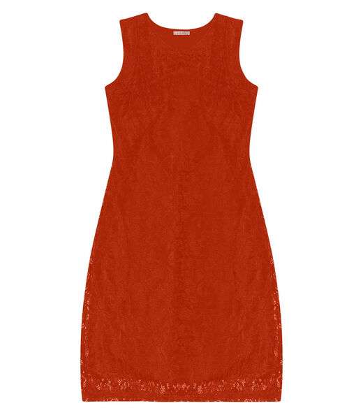 Vestido Com Renda Rovitex Laranja