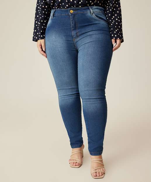 Calça Plus Size Feminina Jeans Cigarrete