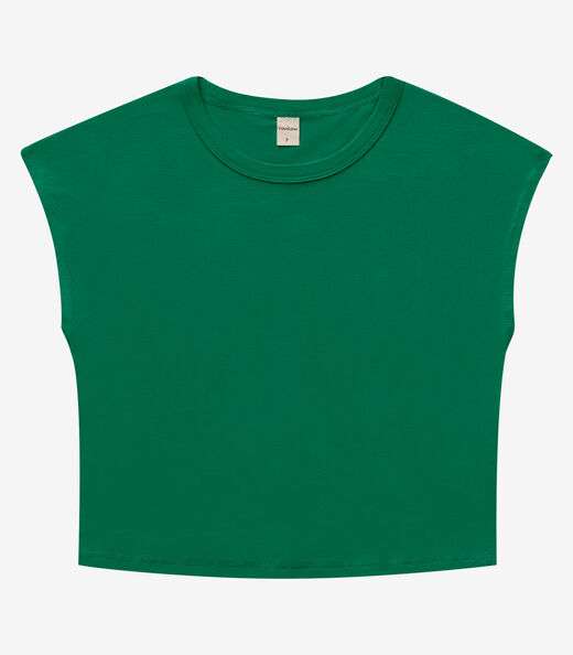 Blusa Básica Feminina Viscotorcion Rovitex Verde