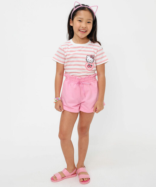 Image_Short Infantil Moletinho Clochard Tam 4 a 10 Rosa