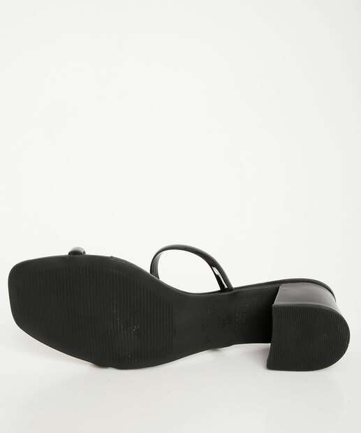 Tamanco Feminino Salto Grosso Verniz Renata Mello Preto