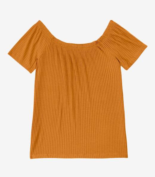 Blusa Feminina Canelada Infinita Cor Marrom