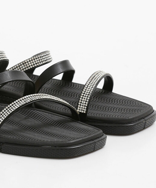 Rasteirinha Feminina Strass Moleca 