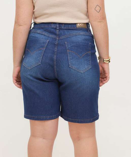 Bermuda Plus Size Feminina Jeans Ciclista