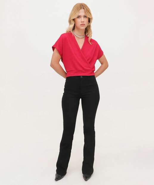 Calça Boot Cut Feminina Sawary