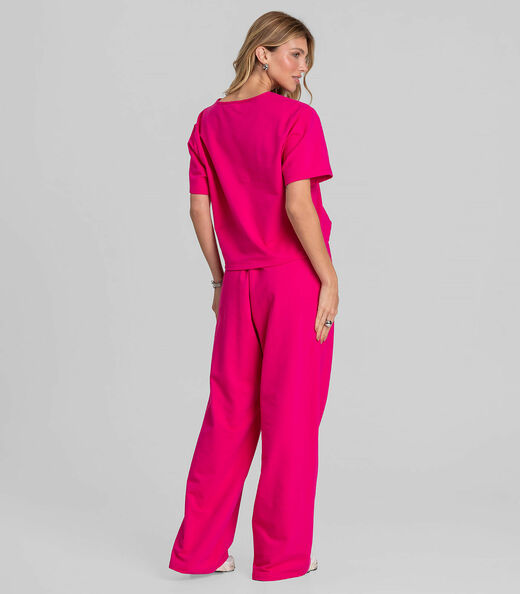 Conjunto Feminino em Molecotton Dianna Rosa