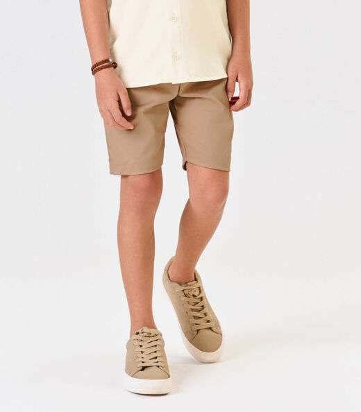Conjunto Menino Camisa Com Bermuda Trick Nick Bege