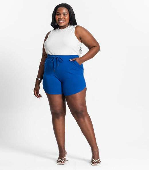 Regata Plus Size Em Ribana Canelada Secret Glam Bege