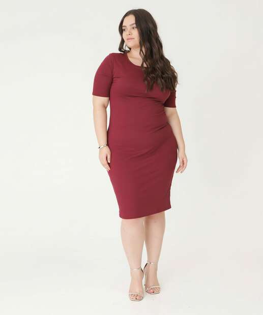 Image_Vestido Plus Size Feminino Midi Canelado Marisa