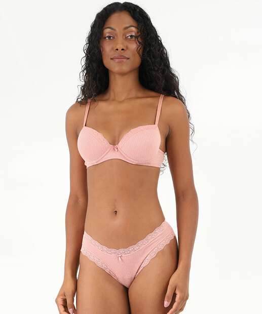 Calcinha Biquíni Canelada Marisa Rosa