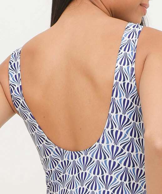 Maiô Estampa Estampado Alças Largas Marisa 