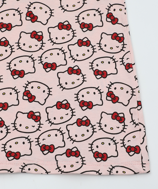 Camisola Infantil Hello Kitty Tam 4 a 12 Rosa