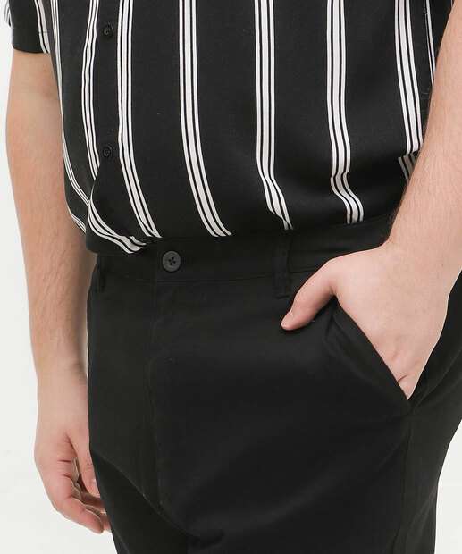 Calça Plus Size Masculina Slim Sarja Chino MR