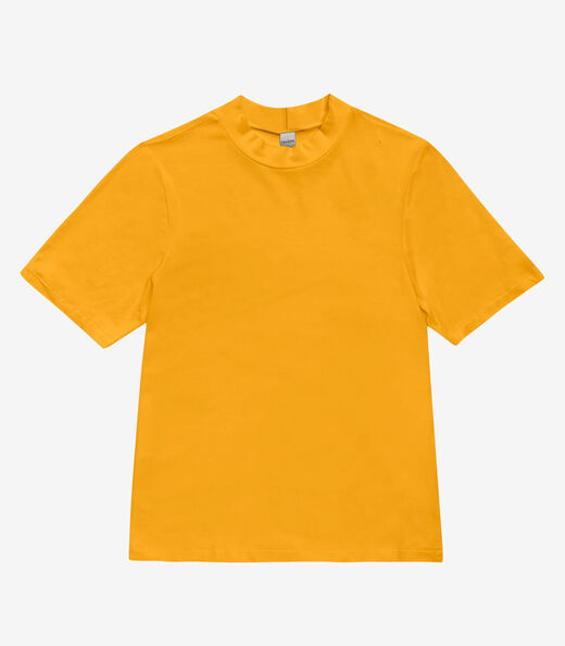 Blusa Feminina Básica em Malha Visco Rovitex Amarelo