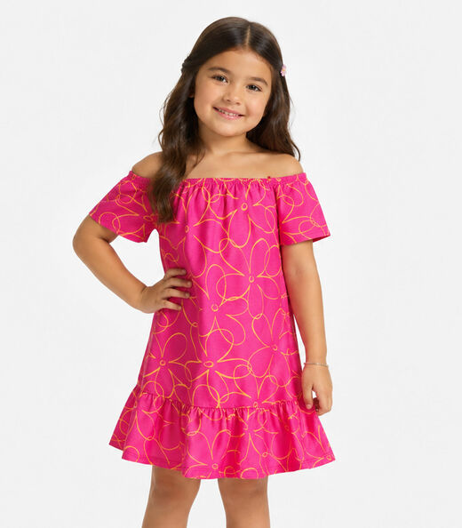Image_Vestido Infantil Estampado Infinita Cor Rosa