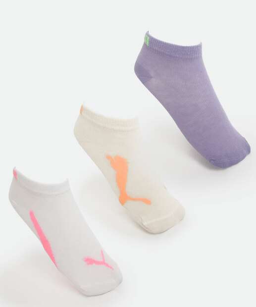 Kit 3 Meias Infantil Invísivel Puma