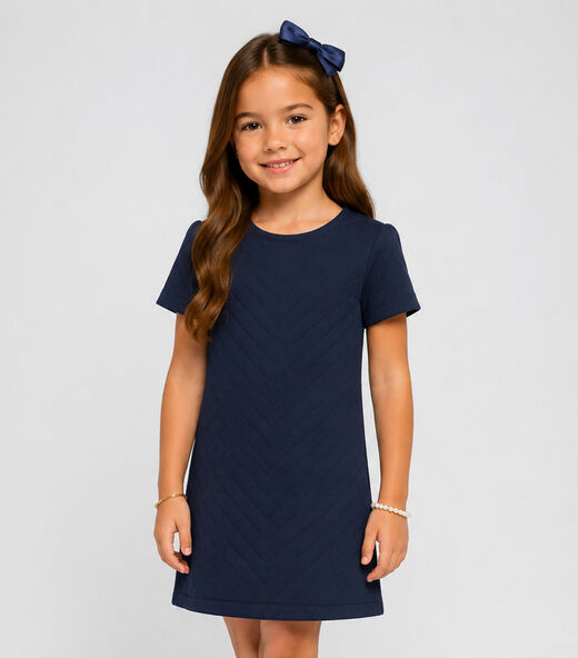 Image_Vestido Infantil Feminino Malha Matelasse Select Azul