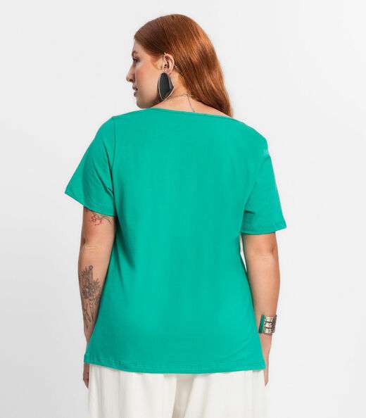 Blusa Feminina Plus Size Secret Glam Verde