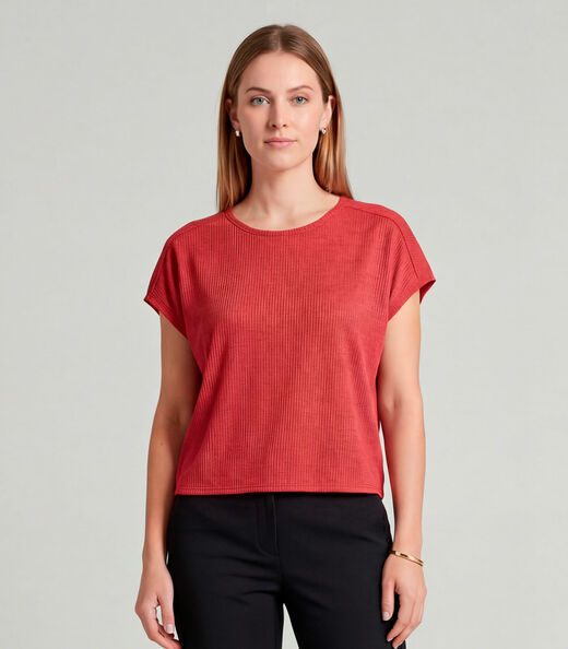 Image_Blusa Feminina Recorte Na Costa Infinita Cor Vermelho