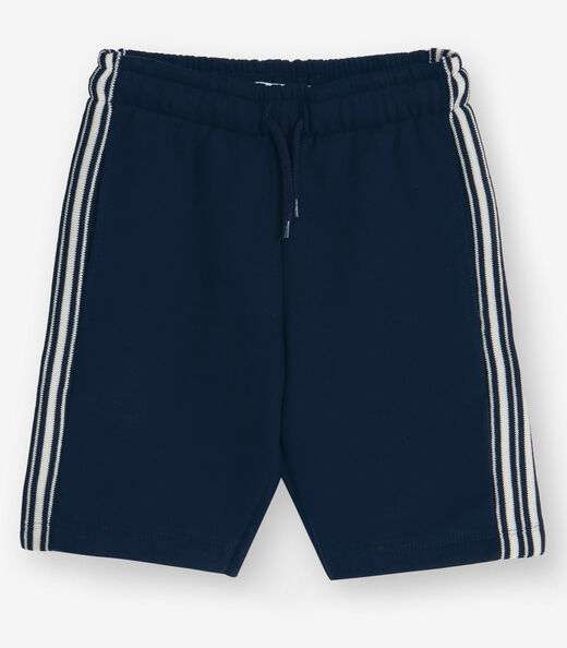 Bermuda Moletom Sarjado Masculina Trick Nick Azul