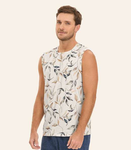 Image_Regata em Meia Malha Masculina Diametro Bege