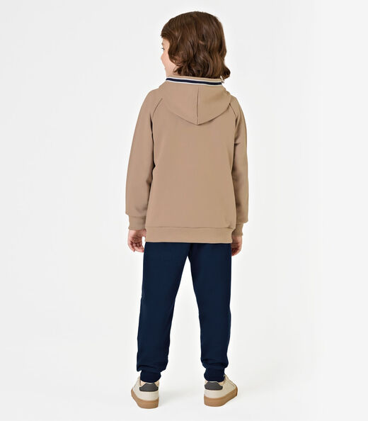Conjunto Jaqueta com Capuz e Calça Trick Nick Marrom