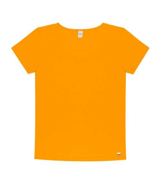 Blusa Feminina Viscotorcion Básica Rovitex Laranja