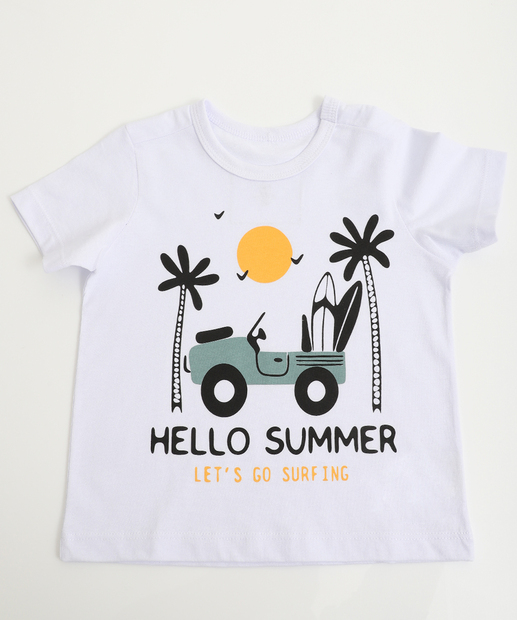 Image_Camiseta Infantil Estampa Carro Marisa Tam 1 a 3 Branco
