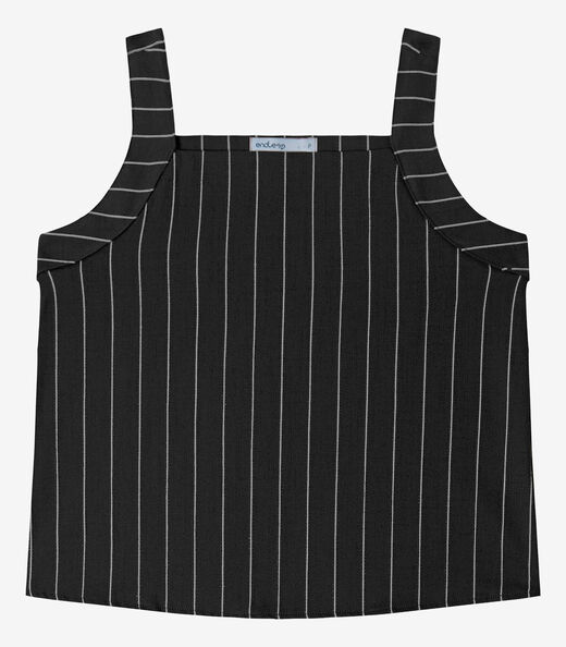 Regata Feminina Decote Quadrado Endless Preto