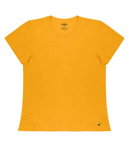 Blusa Feminina Cotton Leve Básica Rovitex Amarelo