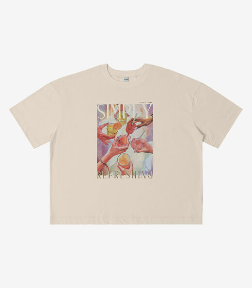 Camiseta Feminina em Meia Malha Rovitex Bege