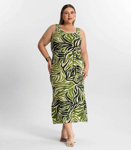 Image_Vestido Midi Plus Size Secret Glam Verde