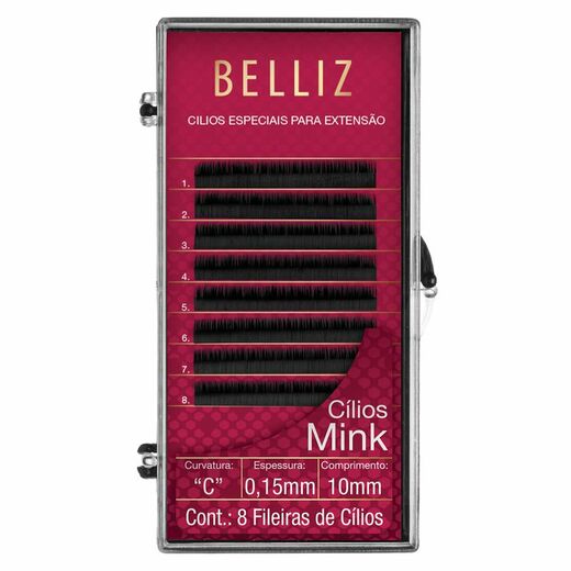 Image_Cilios Belliz Para Alongamento Mink C 015 10Mm