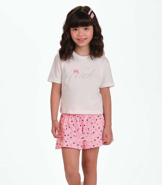 Image_Conjunto Blusa com Shorts Menina Trick Nick Rosa